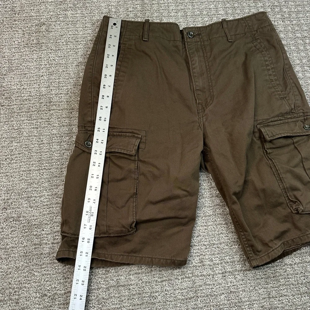 Levis Mens Brown Cotton Twill Cargo Shorts Size 32 12463-0021